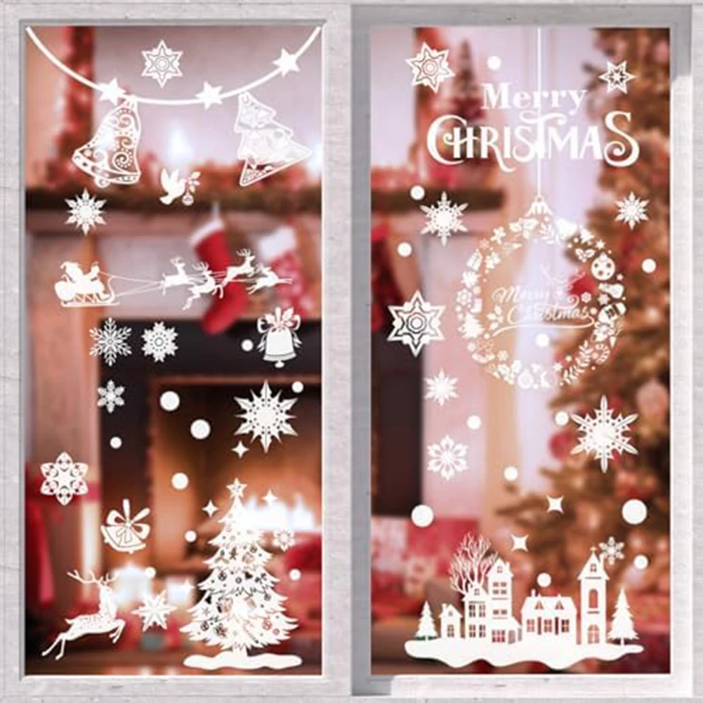 Dazzling Collection 4 Sheets of Delightful Christmas Themed Stickers Showcasing Adorable Elks & Cheerful Snowmen