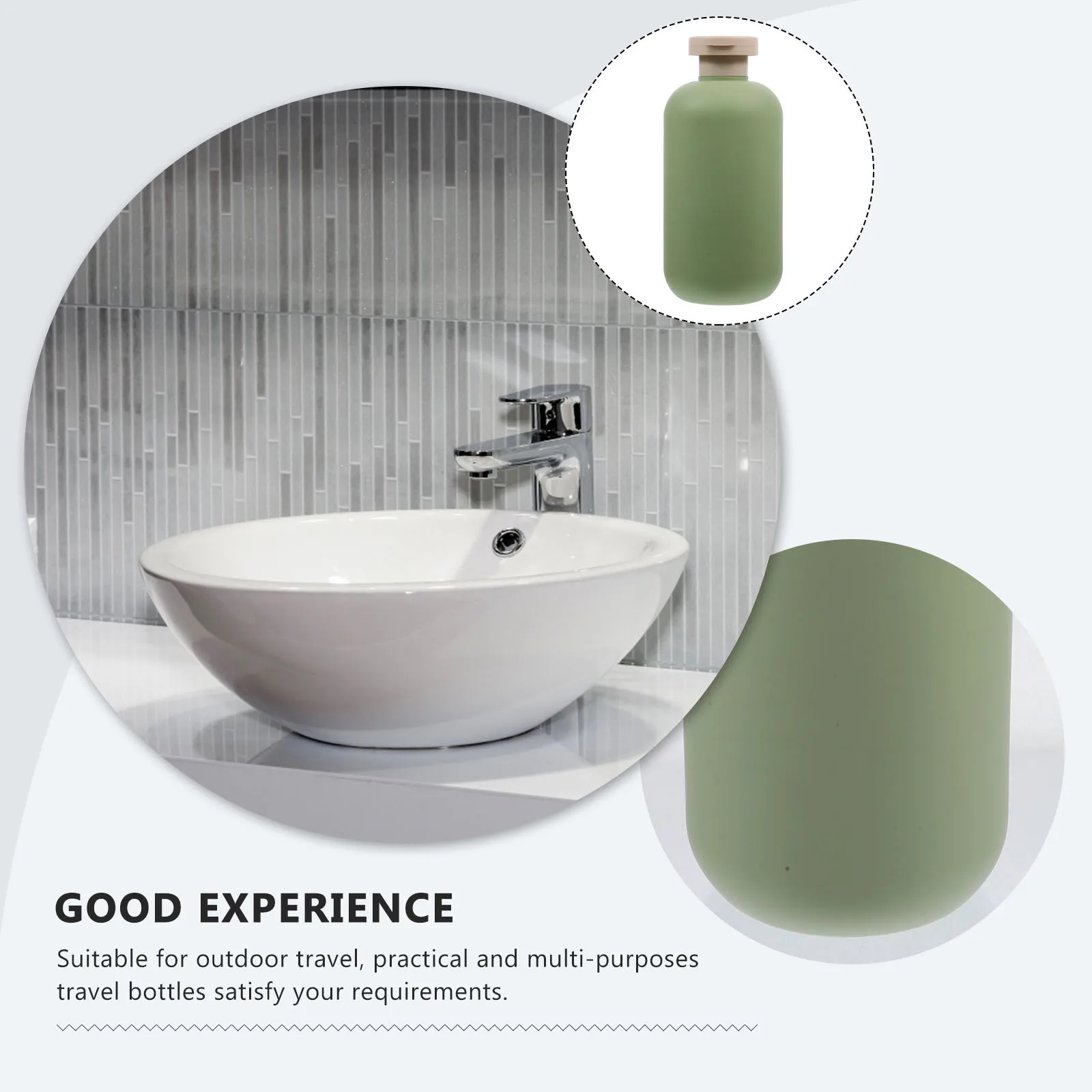 2 قطعة 300 مللي سطح أملس زجاجات السفر غطاء الوجه ضغط الحاويات لمستلزمات التجميل السائلة في الهواء الطلق مغامرة السفر زجاجات