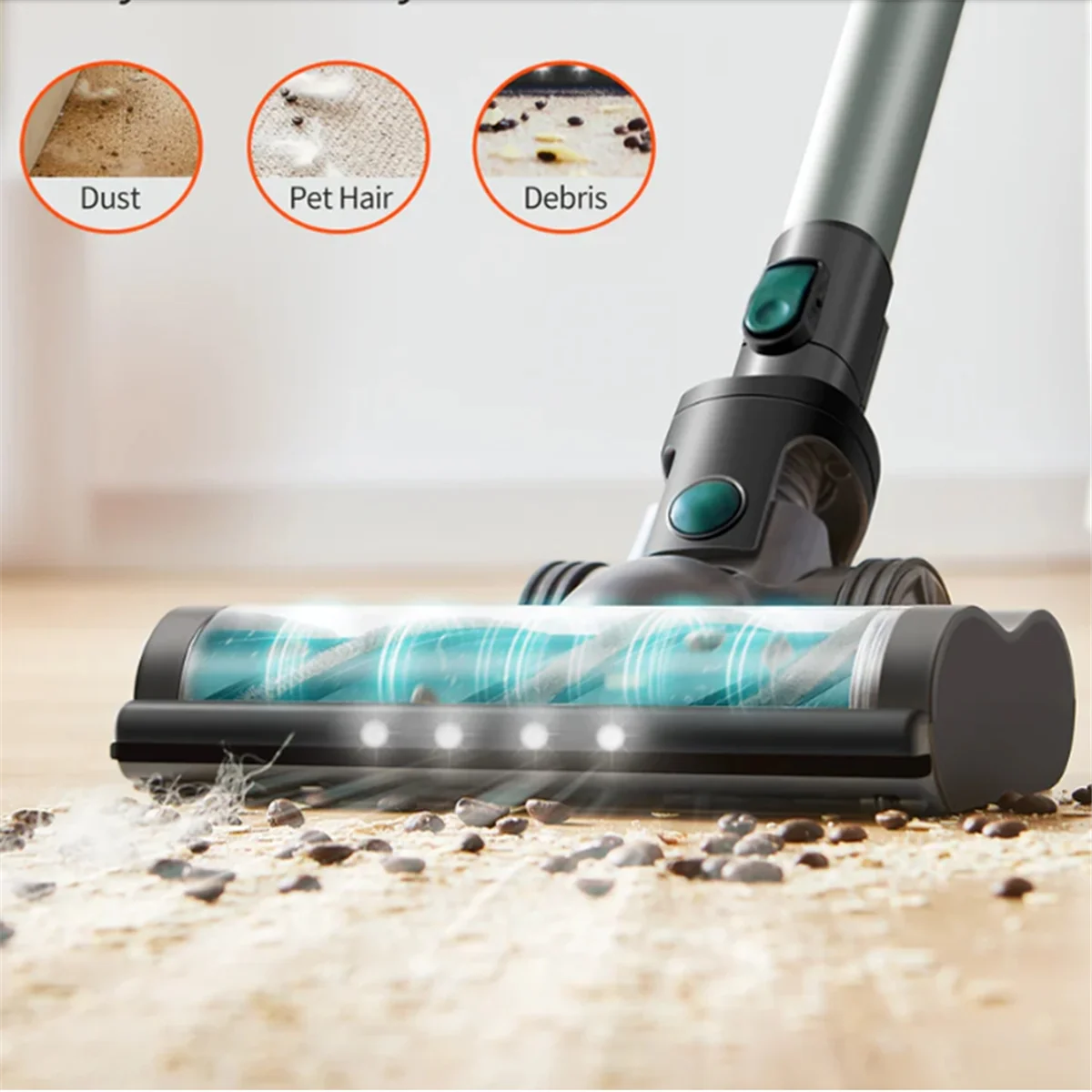 قطع غيار لultenic U11 ، Pro Cordless مكنسة كهربائية ، رأس فرشاة أرضية مع بكرة ، تنظيف منزلي