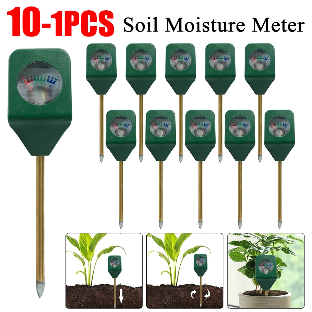 미니 휴대용 토양 수분 계량기, 식물 꽃 토양 수분 산도 분석기, 습도계 테스터 측정 기기, 1-10 개