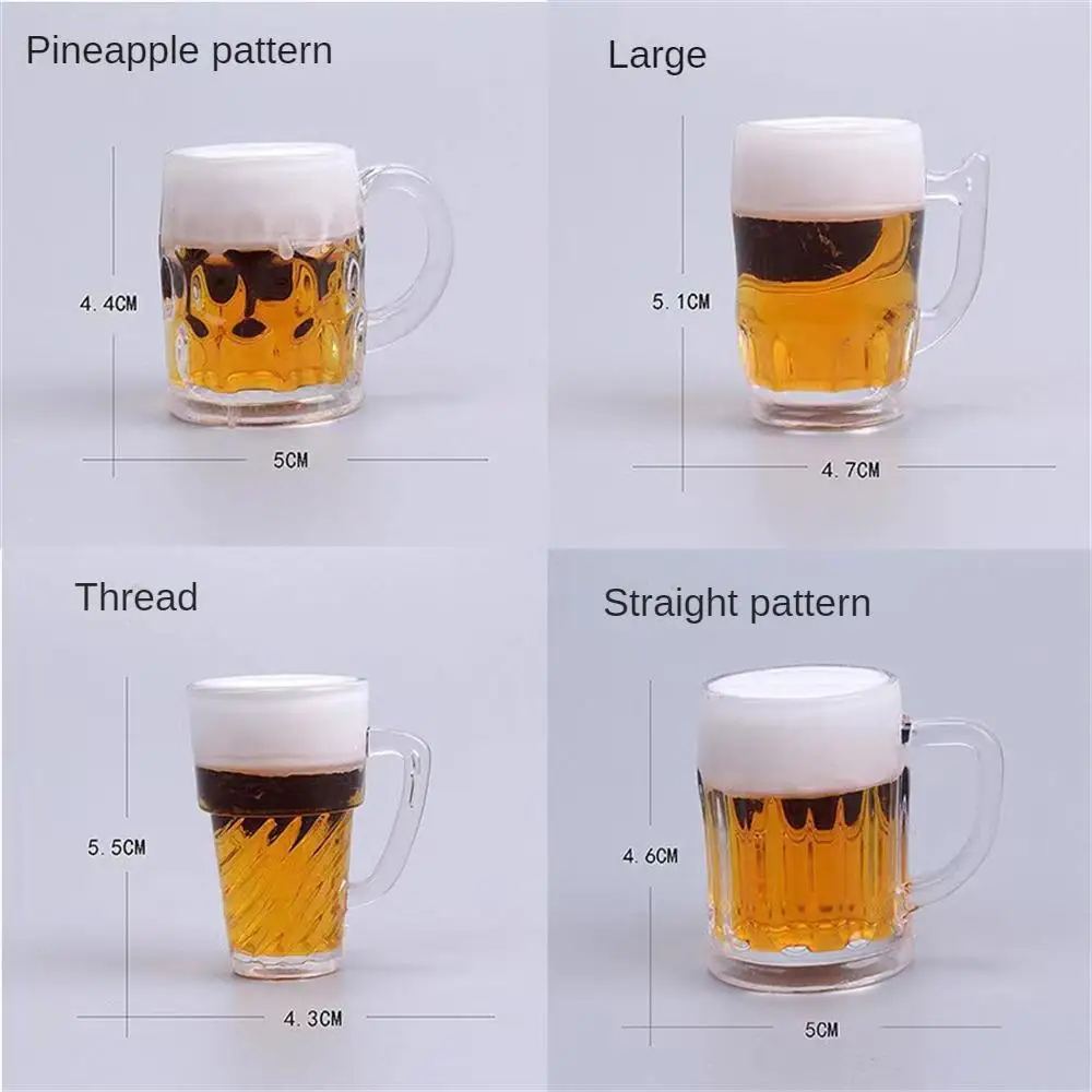 Simulation Wine Cup Beer Cup Bottle Desktop Ornaments Diy Accessories Men's Gifts Mini Beer Model Cake Baking Decor Home Decor