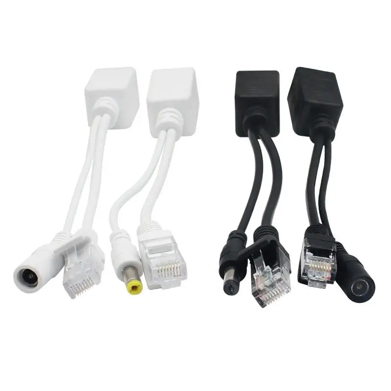 1 takım Poe dönüştürücü Poe güç uzatma kablosu Ethernet adaptörü Poe Splitter Rj45 enjektör güç kaynağı modülü Ip kameralar için