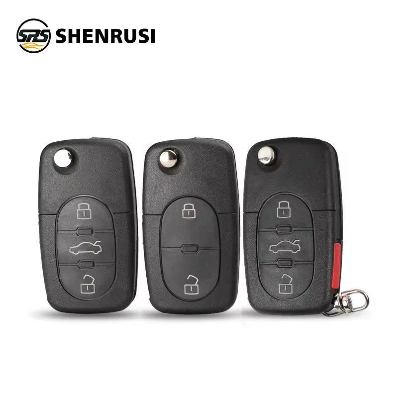 YONSEN Remote 2/4 button Folding Car Key Shell Case For Volkswagen Vw Jetta Golf Passat Beetle Skoda Seat Polo B5