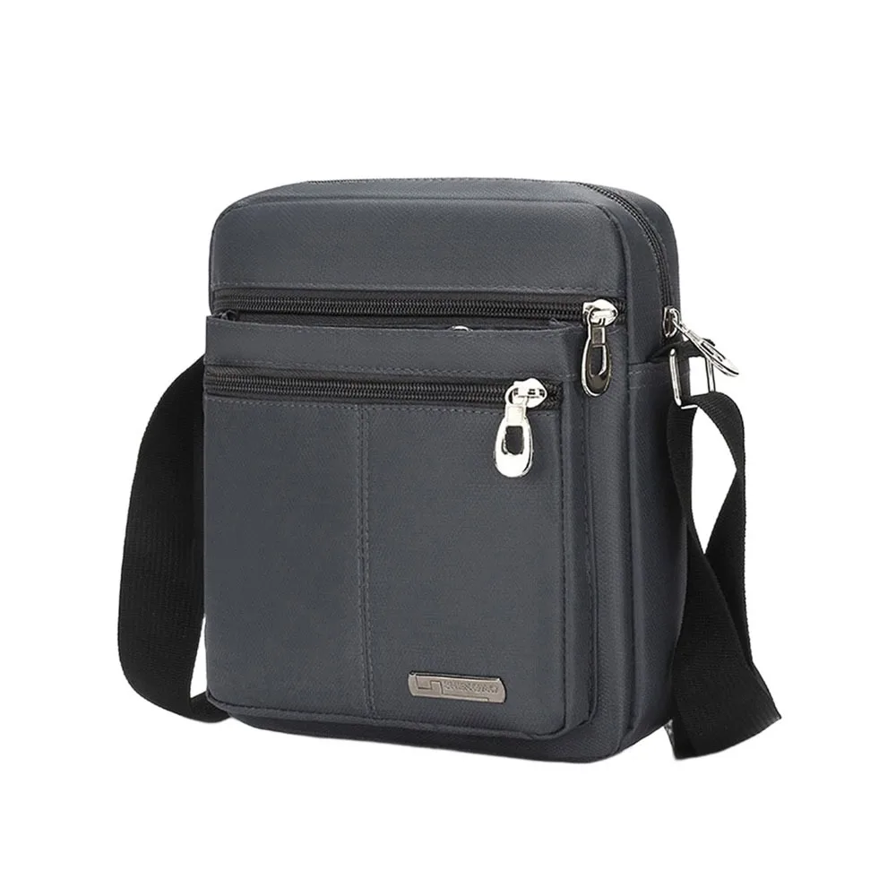 Oxford Cloth Men's Shoulder Bag Multi Layer Large Capacity Male Crossbody Bags Waterproof with Zipper Messenger Bag Business