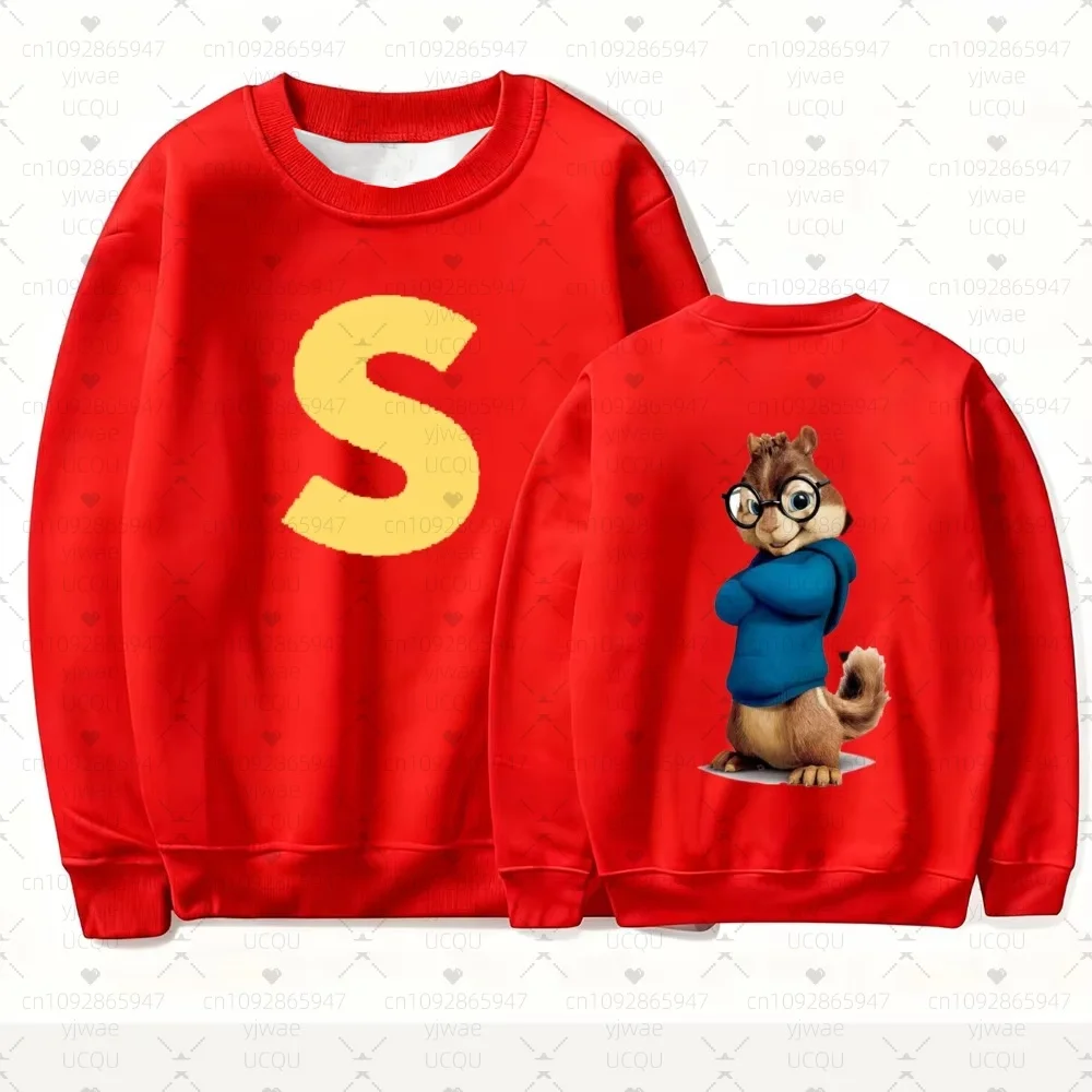 

2025 женские толстовки с принтом «Элвин и бурундуки» женские Harajuku женская толстовка с круглым вырезом толстовка женские толстовки