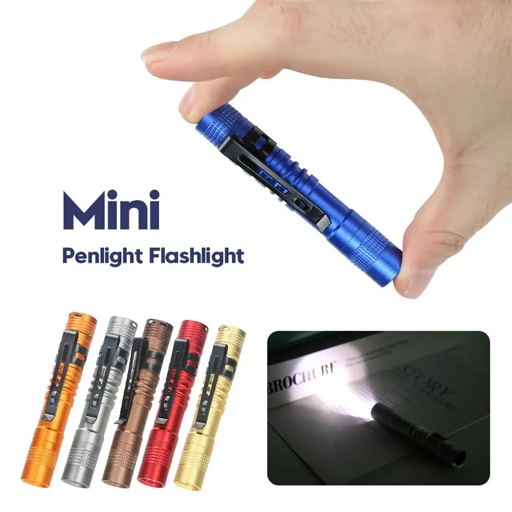 Linterna pequeña brillante, Mini linterna LED para acampar y pescar, linterna de bolsillo de aleación de aluminio de alta potencia para pesca