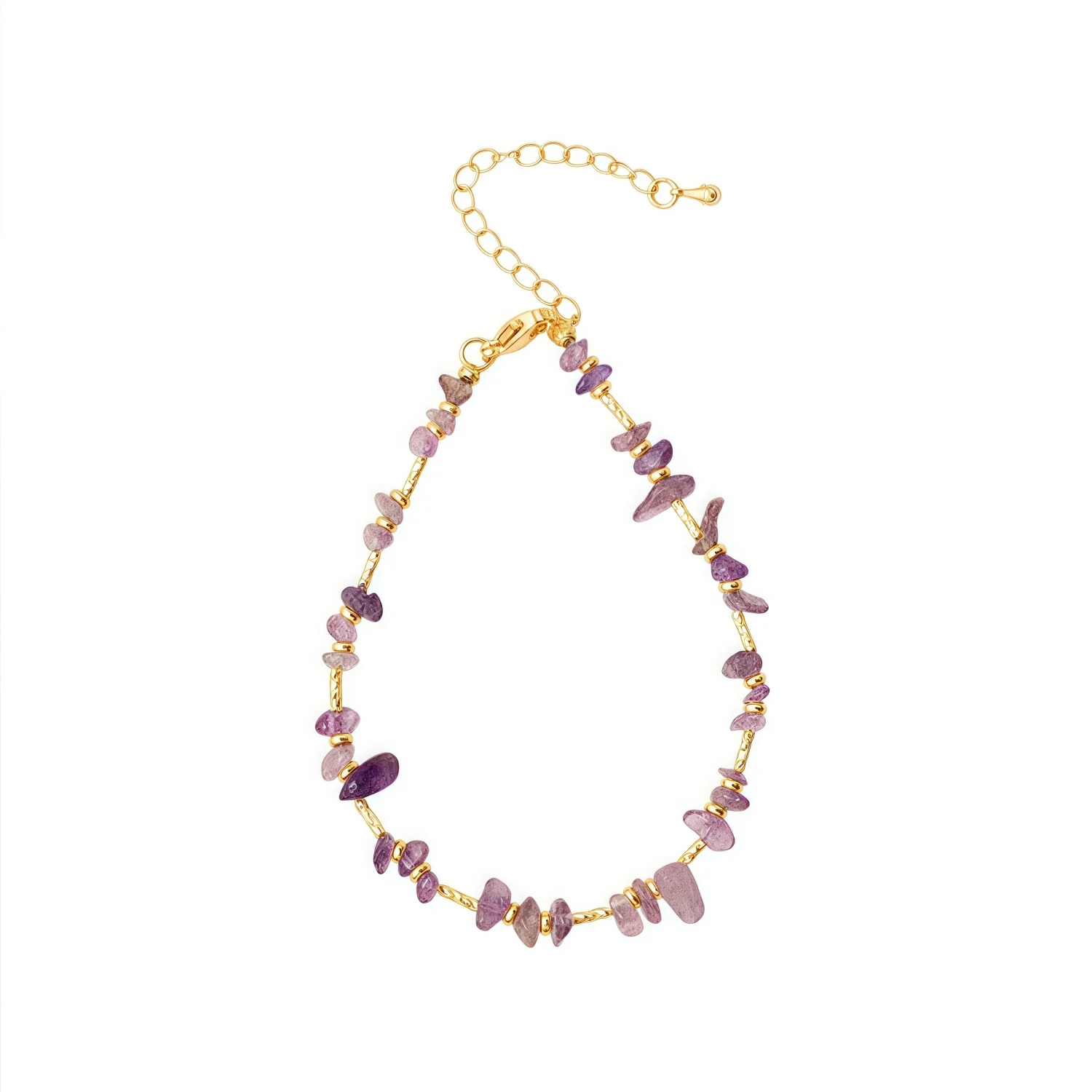 

Irregular Purple Crystal Handmade Bracelet Sweet Exquisite Designer Jewelry Gifts for Girls