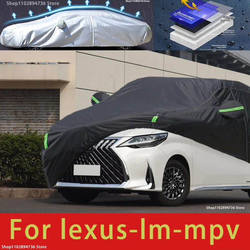 

For Lexus LM fit Outdoor Protection Full Car Covers Snow Cover Sunshade Waterproof Dustproof Exterior black car cover