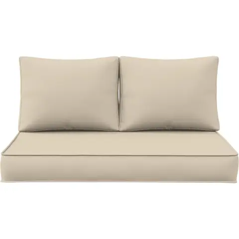 Outdoor Loveseat Cushion Set 46 x 26 inch Water Repellent Fade Resistant Cushion Set for Couch Bench and Swing 46 x 26 inch Cre