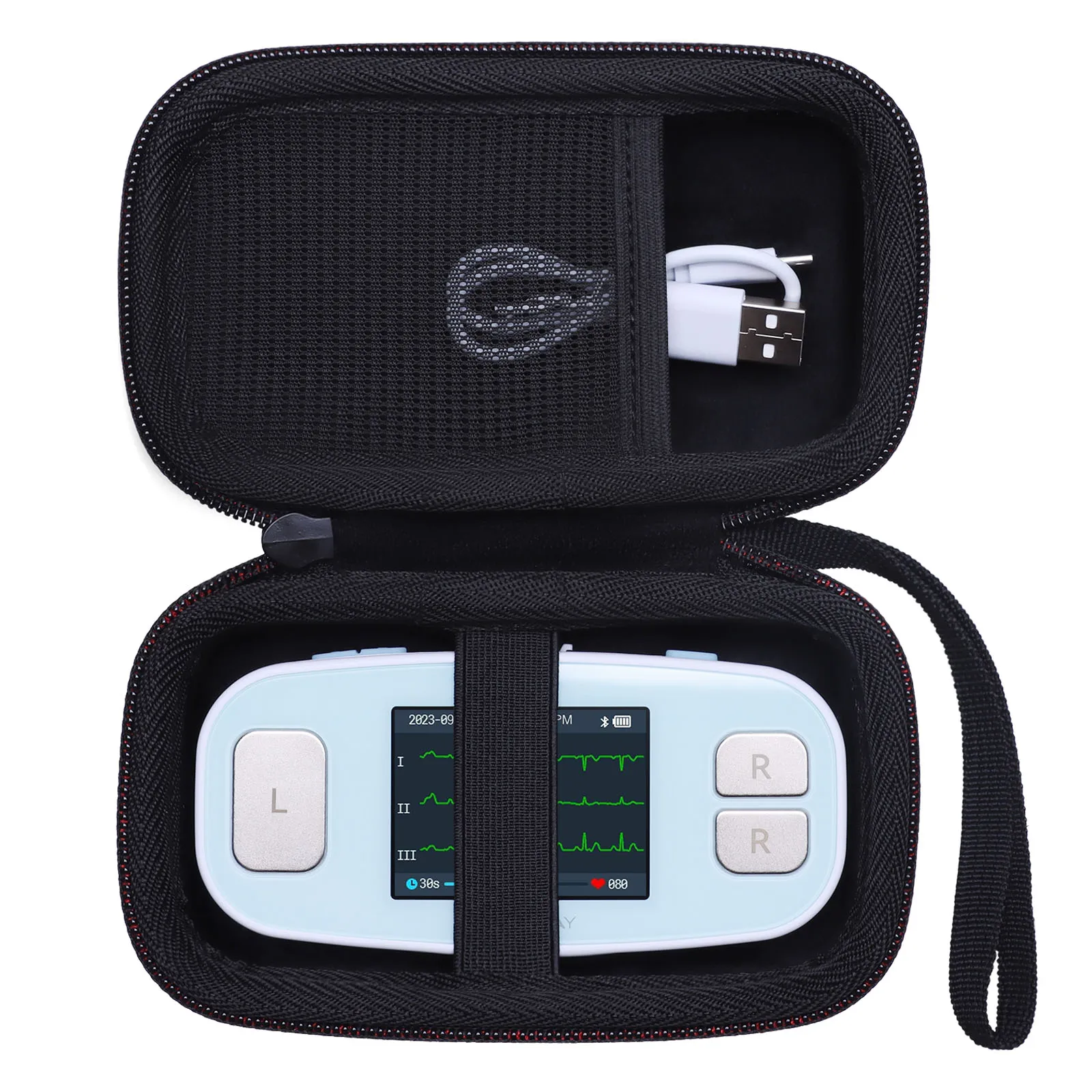 

LTGEM ECG Monitor Case for EMAY 6L Portable ECG Monitor Storage Carrying Bag Accessories for ECG Monitor