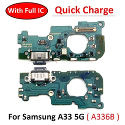 For Samsung A33 5G A336 A336B Dock Connector Micro USB Charger Charging Port Flex Cable Microphone Board