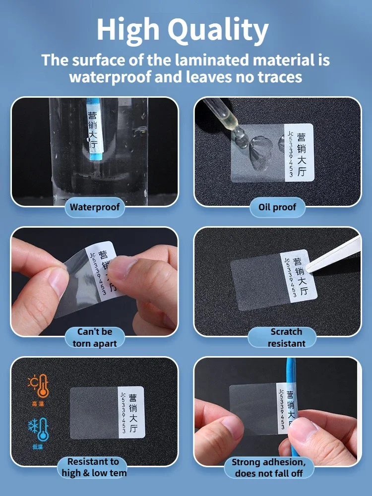 Niimbot M2/M3/Z401/B32 لف التسمية شبكة كابل ورقة مع طبقة رقيقة واقية الألياف البصرية ملصق مقاوم للماء ذاتية اللصق #4