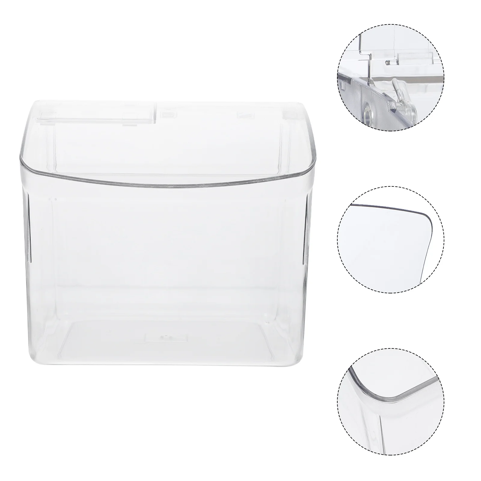 

1Pcs Transparent Candy Box Flip-Type Candy Container Food Storage Box for Tea Grain Nut Dried Fruit Sealed Canister Kitchen