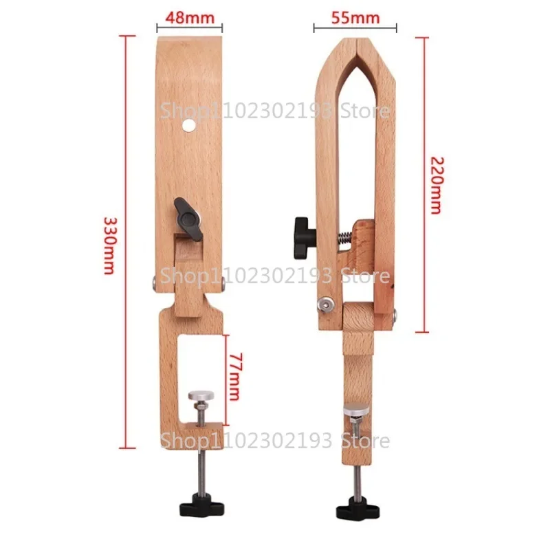 Foldable Wooden Clamp Adjustable Wood Leather Craft Hand Stitching For Pony Lacing Sewing DIY Tools Lacing Sewing DIY Tools