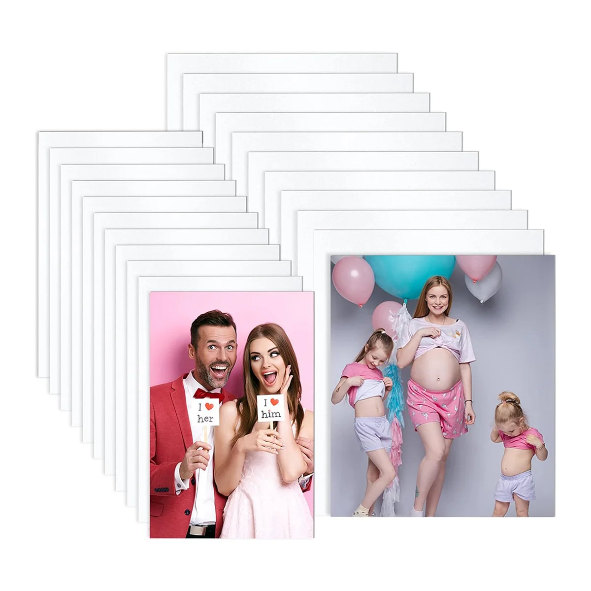 20 Pcs Aluminum Sublimation Blanks Heat Press Metal Photo Blanks DIY Blank Metal Sign Sublimation Metal Blanks for Room