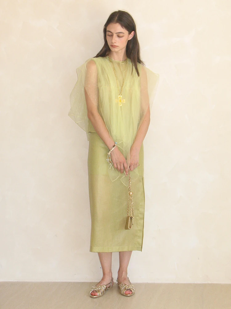 

Ранняя весна, повседневная облегающая прямая юбка-труба Asilike25 een, юбка-миди из полиэфирного волокна со средней талией и разрезом по бокам для праздника