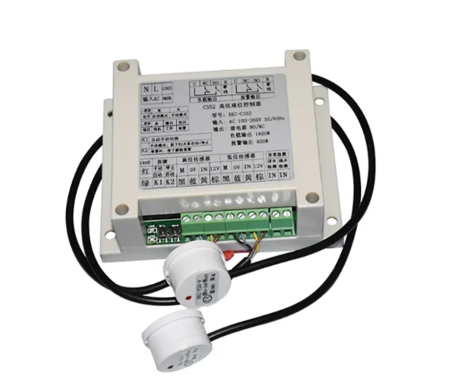 High and Low Level Controller C352 Tank Float Switch Valve PLC Relay Water Level Sensor with 1/2/3 Non-contact Sensor Module