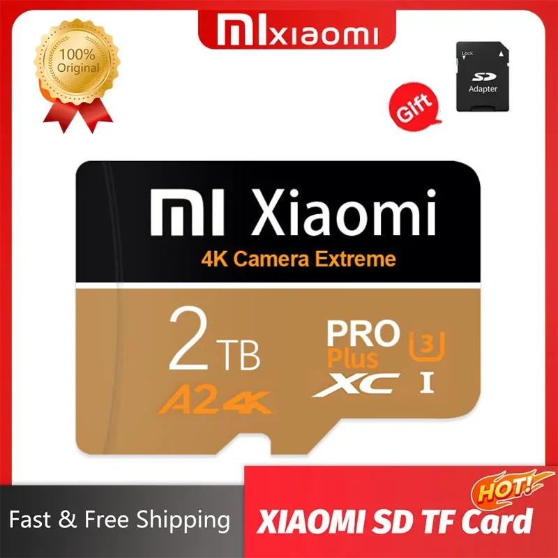 Xiaomi High Speed Micro TF SD 1TB 100% Micro TF SD Card 2TB Micro TF SD Memory Flash Card For Phone Computer Camera Free Shiping