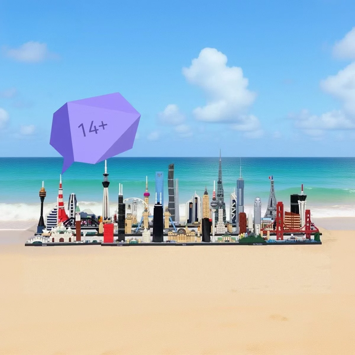 

Architecture London Chicago Shanghai Tokyo Berlin Venice San Francisco Building Blocks Classic City Models Children's Toys