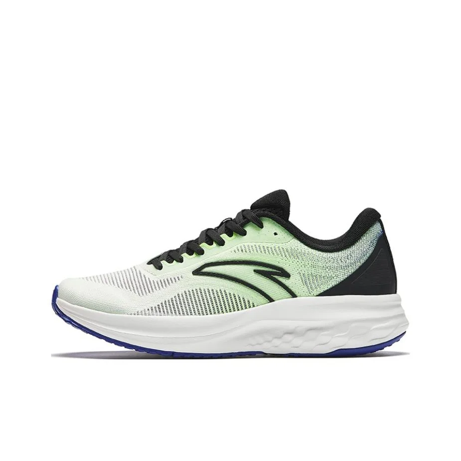 Anta Cushioning Slip Resistant Low top Running Shoes Men's White Green Blue 912425530-2