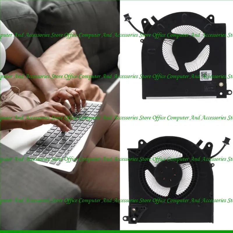 

U55C Laptop Cooling Fan DC5V 4-pin 4-wire Heat Radiator Replacement Heat Sink Low Noise for Alienware M15 Spare Repair