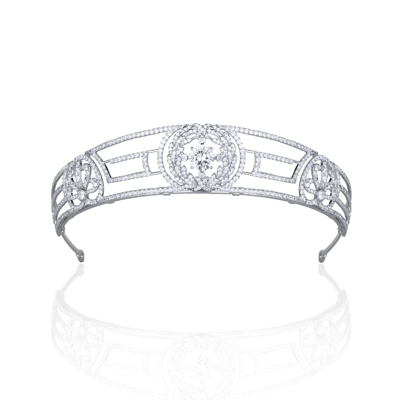 جديد فاخر أناقة البريق الملكي أليس نهر بيند خوذة المرأة مجوهرات لحفل الزفاف حفلة موسيقية هدية اليومية H-18 #5