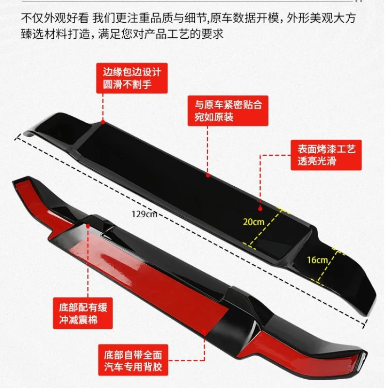 Suitable for 2020-2024 Land Rover New Defender 9011030 Piano Black Roof Spoiler Exterior Modification Accessories