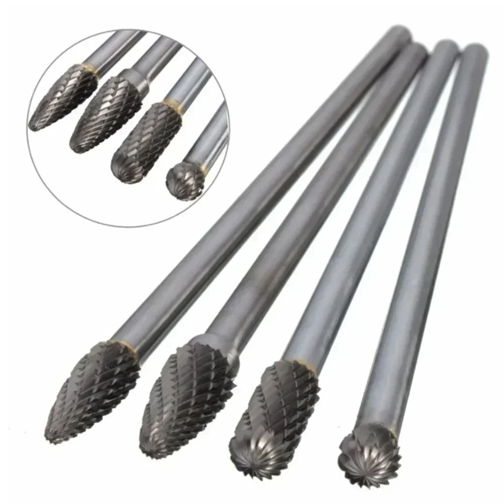 Imagem -02 - Conjunto de Rebarba de Haste Longa Moedor de Escultura Ferramentas Abrasivas Rebarba Rotativa Eixo Longo Arquivo Rasp Fresa Madeira Metal 150 mm 4