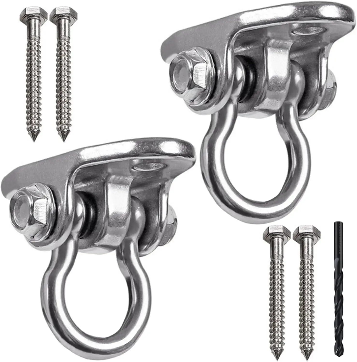 

Dakzhou 2 Stainl Steel Heavy Duty Swing Hanger Playground Porch Sandbag Yoga Chair Hammo Cradle Wooden Indoor And Outdoor Swing