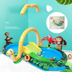 New Large Children's Swimming Pool Water Slide Inflatable Pool for Kids Summer Water Spary Play Slide Pools for Children