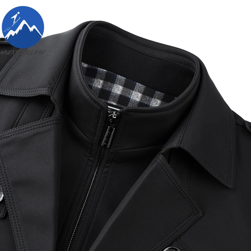 COMXZ Daily Wear Trench Coat Men 2025 Autumn Fashion Korean Solid Color Button Windbreaker Trenchcoat High Quality Long Overcoat