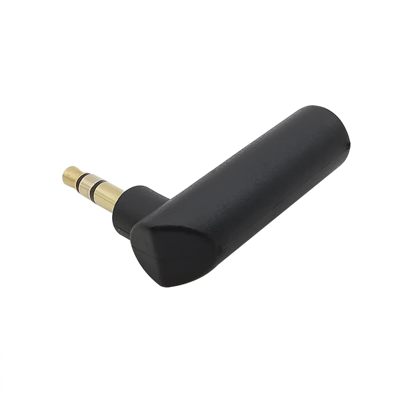 1 szt. Kątowy 3.5mm 3-biegunowy żeński do 3.5mm męski korek Audio Stereo złoty platerowane złącze 90 stopni L kształt Adapter gniazda Jack