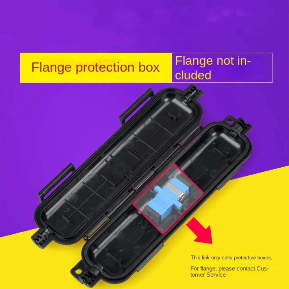 1 Core Adapter Box Optical Fiber Protection Box Plastic with Seal Extension Cord Protection Box Weather Resistant Waterproof