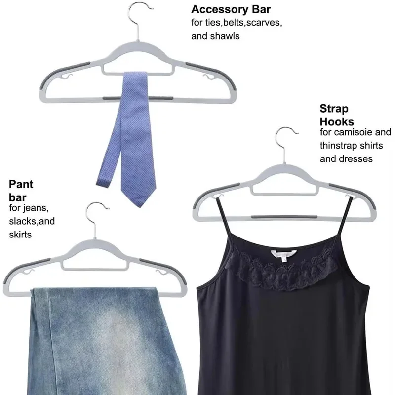 Clothes Household Clothing Storage Anti Slip, Scratch Resistant, Shoulder Corner Drying Rack Heavy Duty Standard Plastic Hangers