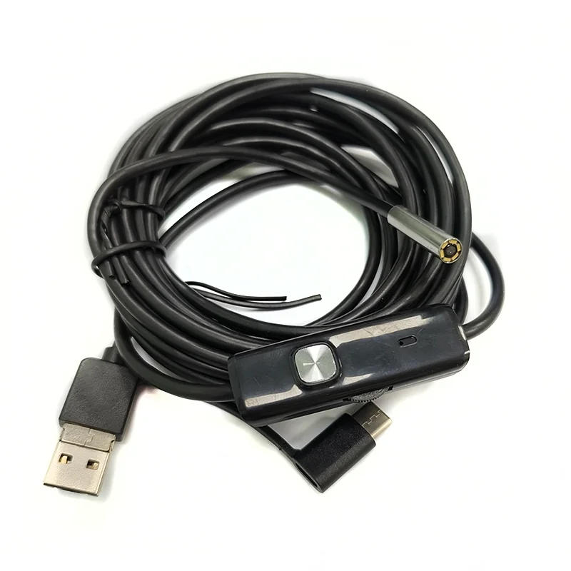 2MP1080P high-definition endoscope diameter 5.5mm pipe auto repair inspection using OV2760 USB camera 3.5m 3 in 1 cable