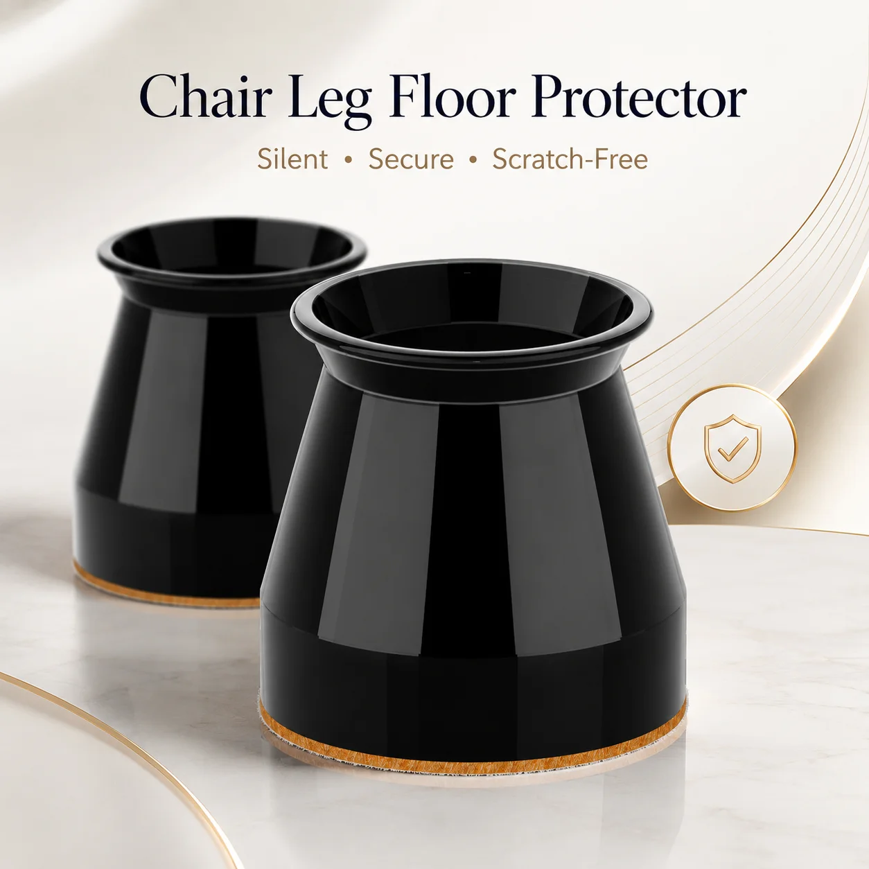 16 Pcs Silicone Chair Leg Floor Protectors with Felt Pads, Anti-Scratch Furniture Leg Caps, Noise Reduction, Smooth Sliding for