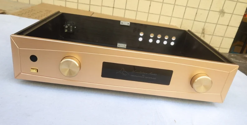 Алюминиевый корпус усилителя, корпус домашнего аудио предусилителя, Hi-Fi DIY коробка (W436*H90*D30