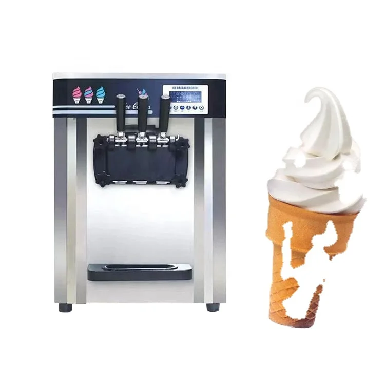 

Economic Tabletop Stainless Steel Commercial Fully Automatic Multi-flavor Soft Ice Cream Machine