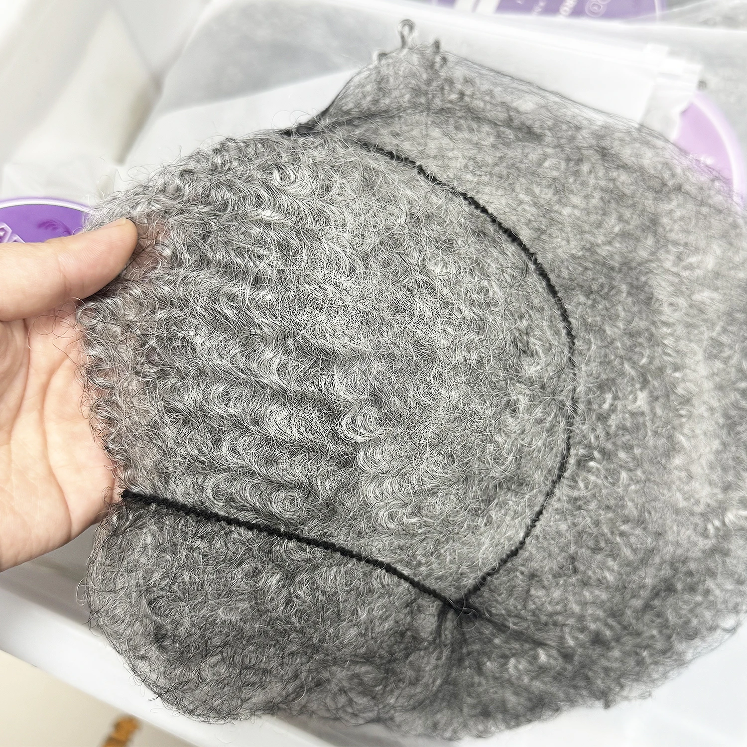 50g/pacote 20in Cabelo Humano Afro Kinky Cinza a Granel para Extensões de Locs Peruano Remy a Granel para Tranças Micro Twist