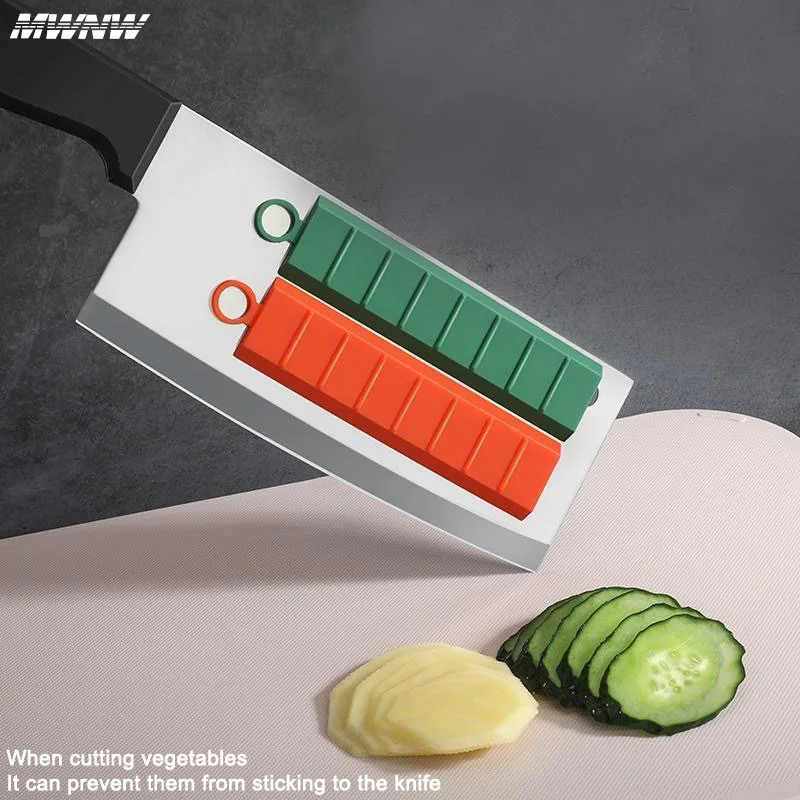 Kitchen Magnetic Silicone Non-slip Meat Cleaver Kitchen Knife Vegetable Cutting Tools to Prevent Sticking Kitchen Accessories