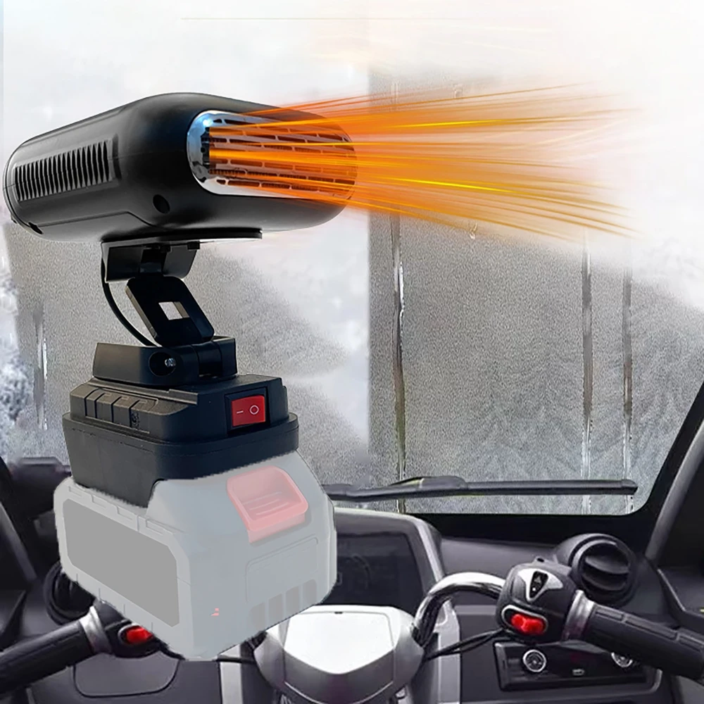 Wireless Winter Car Heater for Makita 21V Li-ion Batteries Heating Air Warmer / Cooling Blower 2 USB Ports for Phone Charging