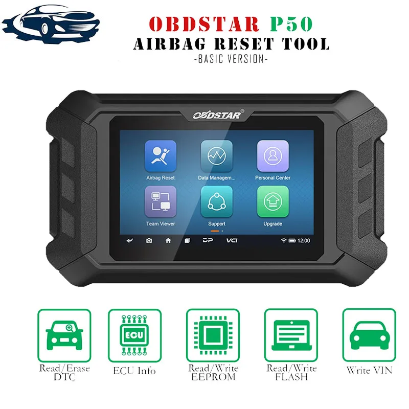 Newest OBDSTAR P50 Airbag Reset Tool SRS Reset Equipment Covers 79 Brands and Over 10700 ECU Part No. One Year Free Update