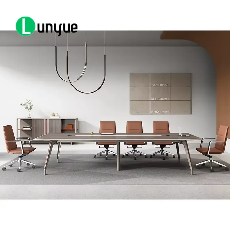 Modern Large Conference Table 8 10 12 16 Person Seats Office Meeting Desk Boardroom Furniture for Business Negotiation
