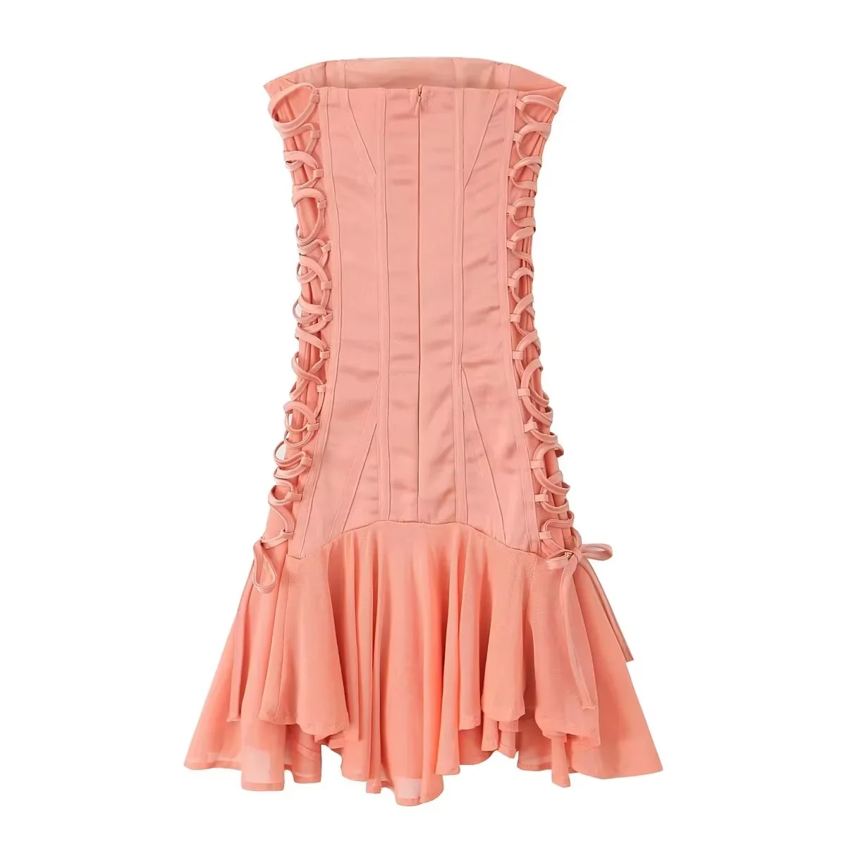 

2024 summer new women mini dress high quality orange fashion dress