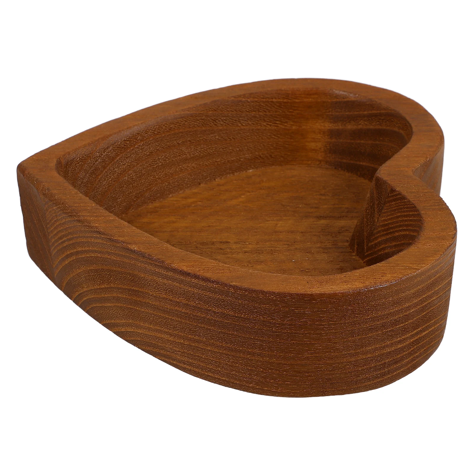 

Wooden Heart Shaped Tray for Fruit Snacks Tea Cake Multi-function Food Platter Handcrafted Large Capacity