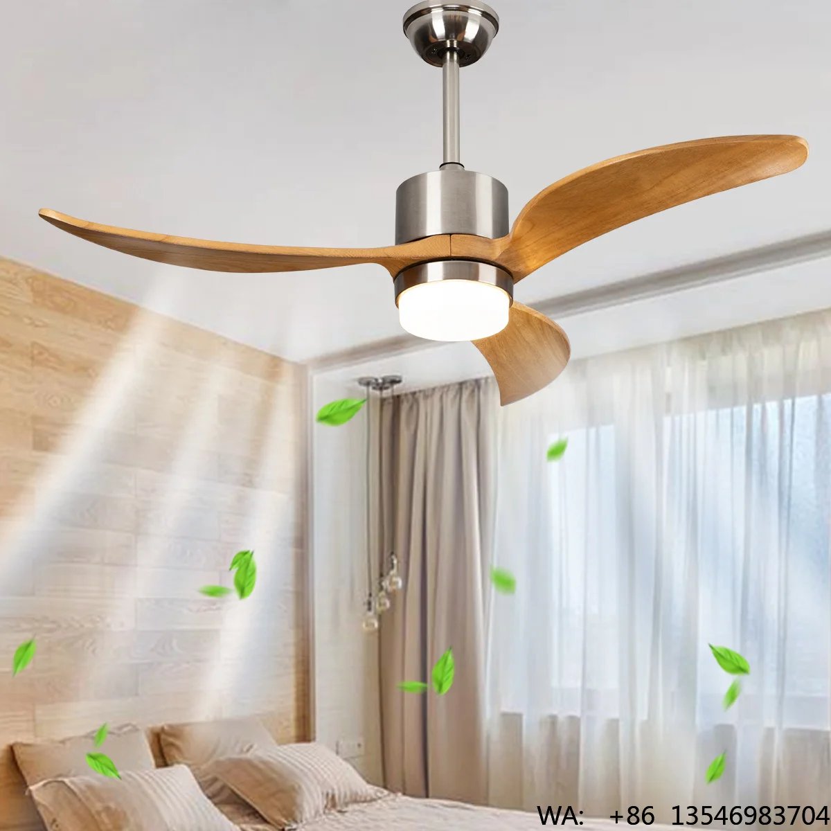 Indoor/Outdoor Ceiling Fans with Lights and Remote 6-Speed Timing Reversible DC Motor for Bedroom Living Room Patio