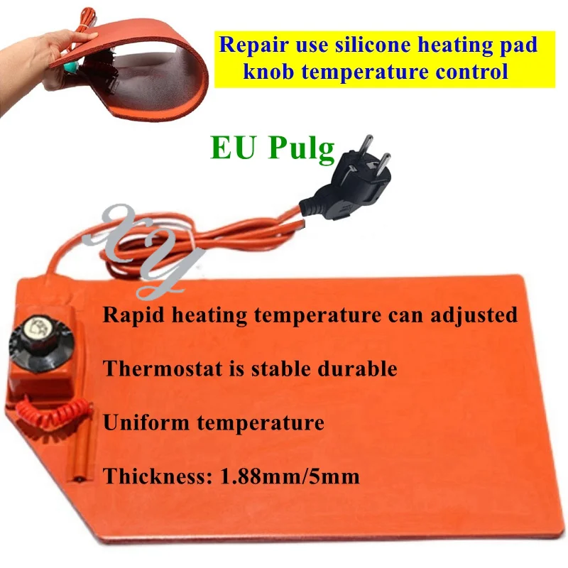 Quick Heat Silicone Heater Pad 220v Oilproof For Heated Bed Plate Flexible Waterproof Wide range of uses