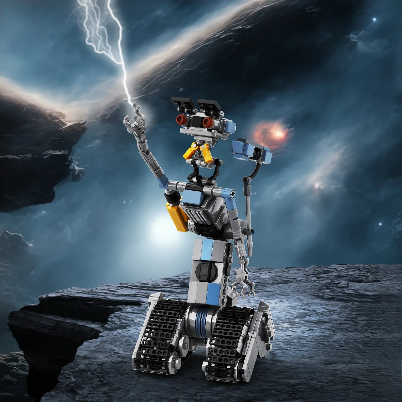 Juego de bloques de construcción modelo Johnny 5 para niños y adultos, juguete de ladrillos para armar Robot Johnny 5 Plus, ideal para regalo de Navidad, novedad