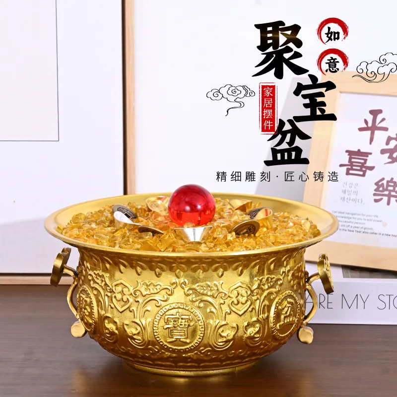 Wholesale Two Pieces Price Yellow Cornucopia Ruyi Binaural Cornucopia Incense Burner Pot Home Office Opening Gift Factory Pure C