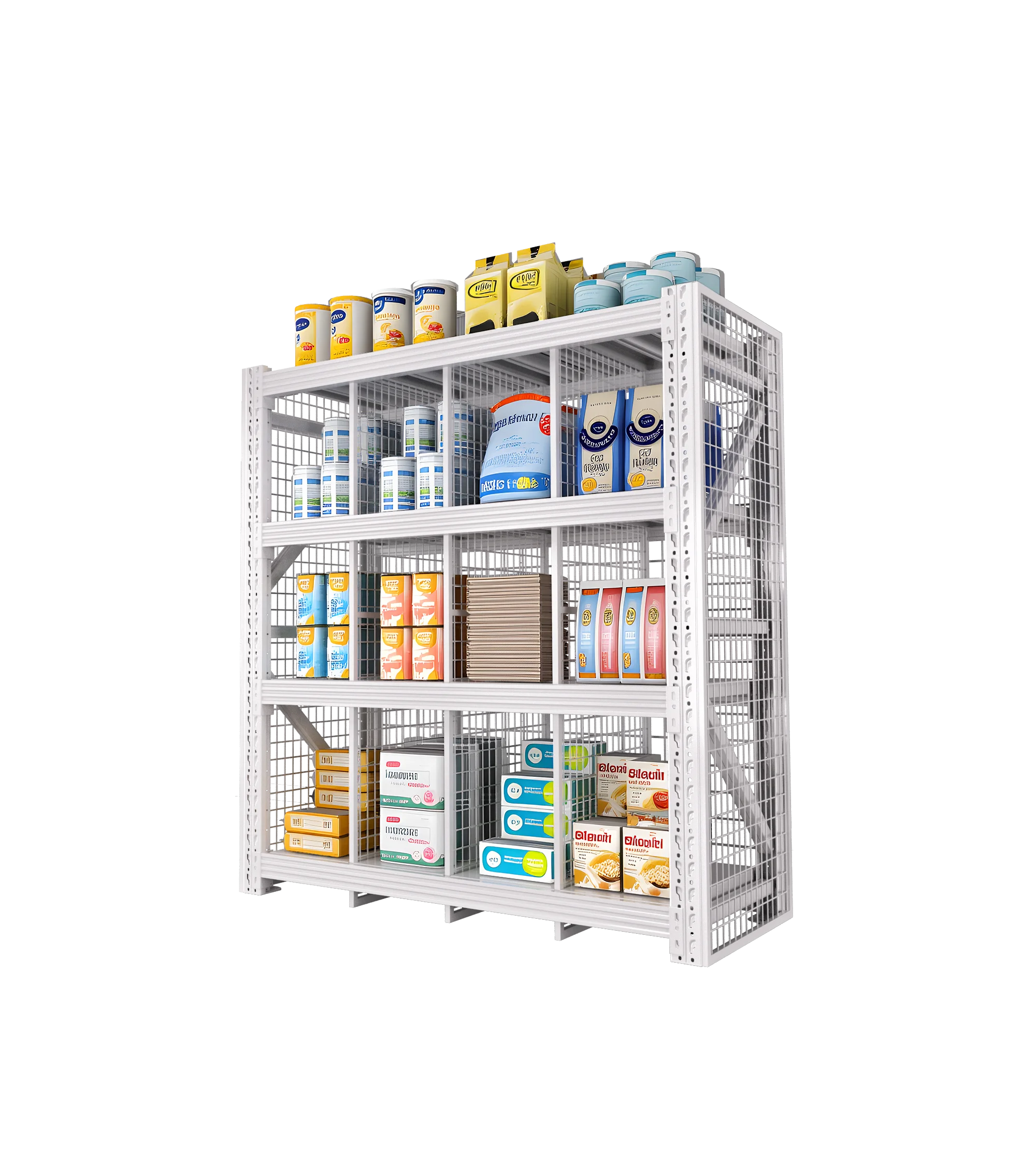 

Промышленный сетчатый стеллаж для тяжелых нагрузок, металлическая решетчатая полка для склада, демонстрационный и складской стеллаж